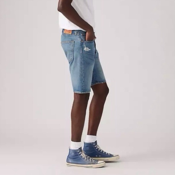 Levi’s 501 W30 Men’s Denim 9” Shorts Distressed Button Fly 36512-0157 - Picture 9 of 9